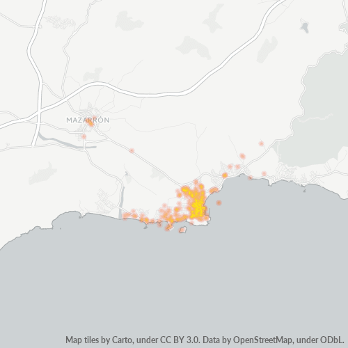 Dami ng Negosyo sa Postal Code 30860 - Mazarrón, Rehiyon ng Murcia