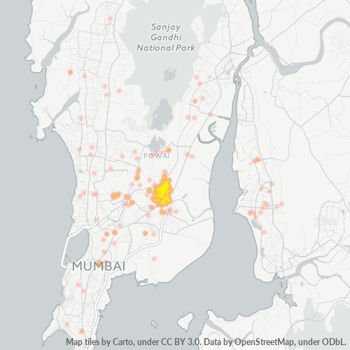 Bedrijfsconcentratie in Postcode 400075 - Bombay, Maharashtra