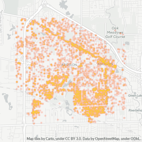 Bedriftskonsentrasjon i Postnummer 60101 - Addison, Illinois
