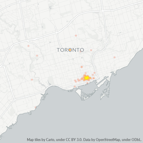 Bedrijfsconcentratie in Postcode M5C - Toronto, Ontario