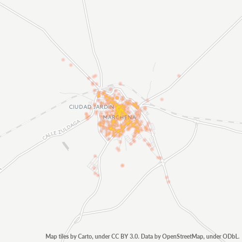 Verksamhetskoncentration i Postnummer 41620 - Marchena, Andalusien
