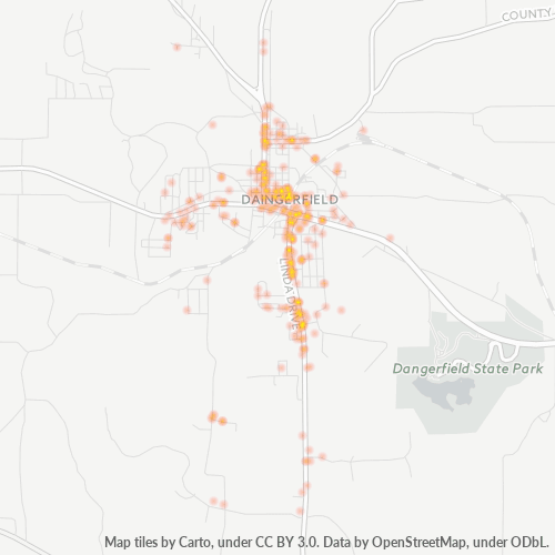 Verksamhetskoncentration i Postnummer 75638 - Daingerfield, Texas