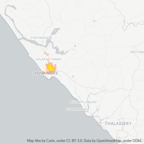 Dami ng Negosyo sa Postal Code 670002 - Cannanore, State of Kerala