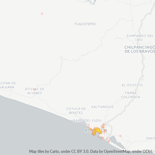 Dami ng Negosyo sa Postal Code 39690 - Acapulco, Guerrero