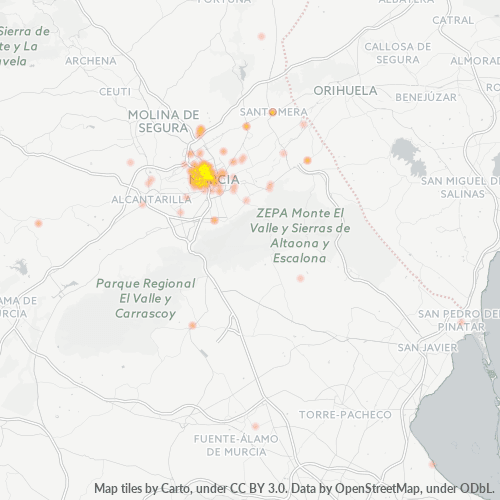 Dami ng Negosyo sa Postal Code 30009 - Murcia, Rehiyon ng Murcia