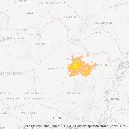 Bedrijfsconcentratie in Postcode 3960 - België