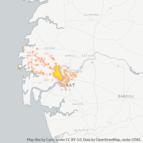 Dami ng Negosyo sa Postal Code 395005 - Surat, Gujarat
