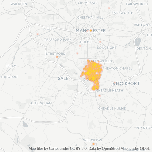 Concentració d'empreses a Codi Postal M20 - Manchester City Centre, Anglaterra