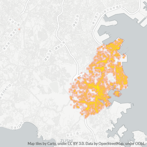 Bedrijfsconcentratie in Postcode 236 - Kanagawa (prefectuur)