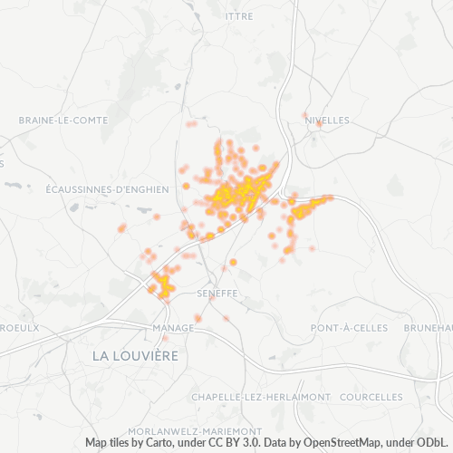 Business Concentration in Postal Code 7181 - Belgium