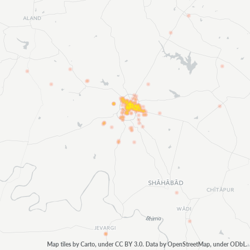 Bedrijfsconcentratie in Postcode 585101 - Gulbarga, Karnataka