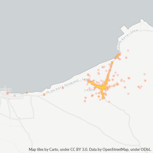 Bedrijfsconcentratie in Postcode 59271 - Lasem, Midden-Java