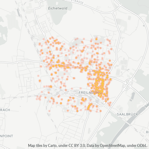 Business Concentration in Postal Code 83395 - Freilassing, Bavaria