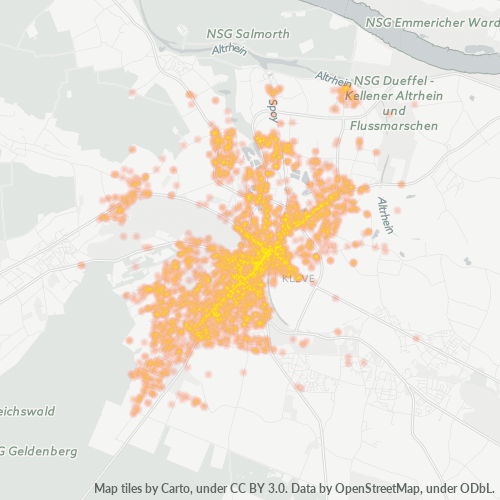 Business Concentration in Postal Code 47533 - Kleve, North Rhine-Westphalia