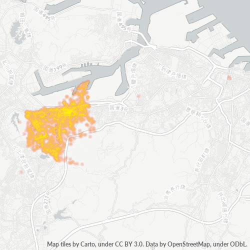 Bedrijfsconcentratie in Postcode 806 - Fukuoka (prefectuur)