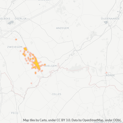 Bedrijfsconcentratie in Postcode 8552 - België