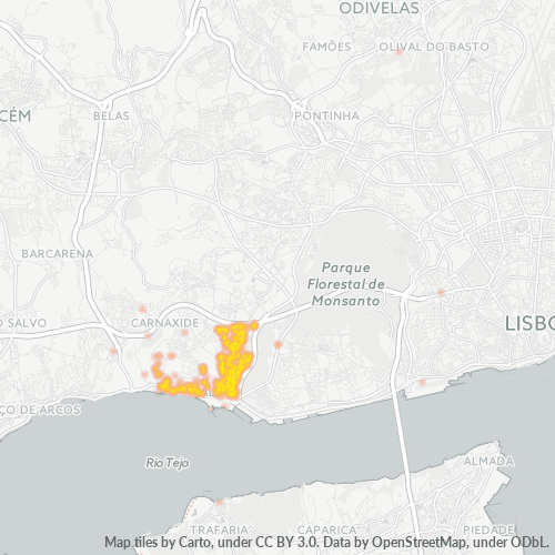 Bedrijfsconcentratie in Postcode 1495 - Algés, Lissabon (district)