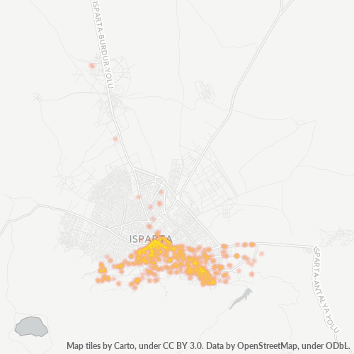 Dami ng Negosyo sa Postal Code 32040 - Isparta, Isparta Province