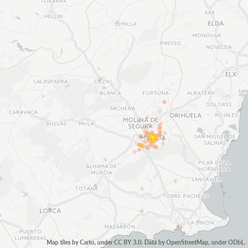 Dami ng Negosyo sa Postal Code 30001 - Murcia, Rehiyon ng Murcia
