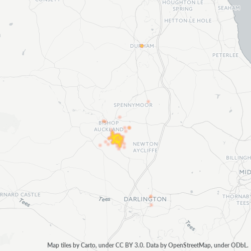 Concentració d'empreses a Codi Postal DL4 - Shildon, Anglaterra