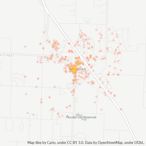 Mkusanyiko wa Biashara katika Posta 64078 - Peculiar, Missouri