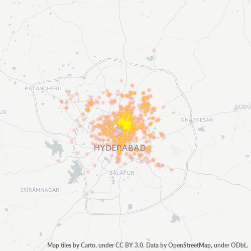 Bedrijfsconcentratie in Postcode 500003 - Secunderabad, Telangana