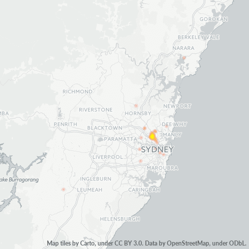 Dami ng Negosyo sa Postal Code 2064 - Artarmon, New South Wales