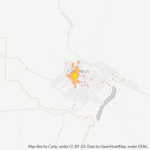 Concentració d'empreses a Codi Postal 73801-000 - Formosa, Estat de Goiás