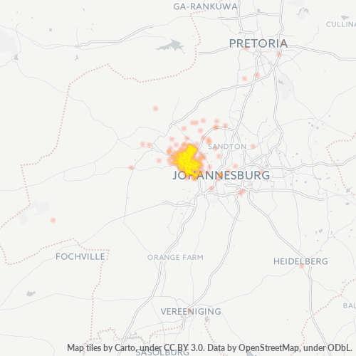 Bedrijfsconcentratie in Postcode 1709 - Florida, Gauteng