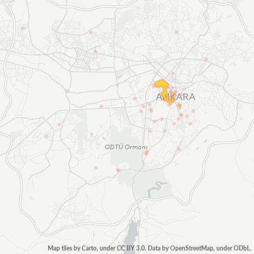 Dami ng Negosyo sa Postal Code 06580 - Ankara, Lalawigan ng Ankara