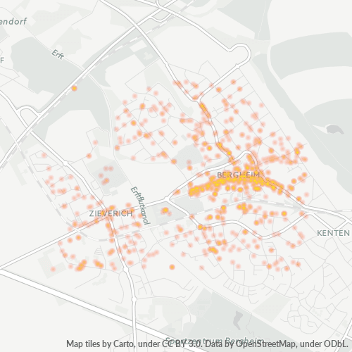 Konsentrasi Bisnis di Kode Pos 50126 - Bergheim, Nordrhein-Westfalen