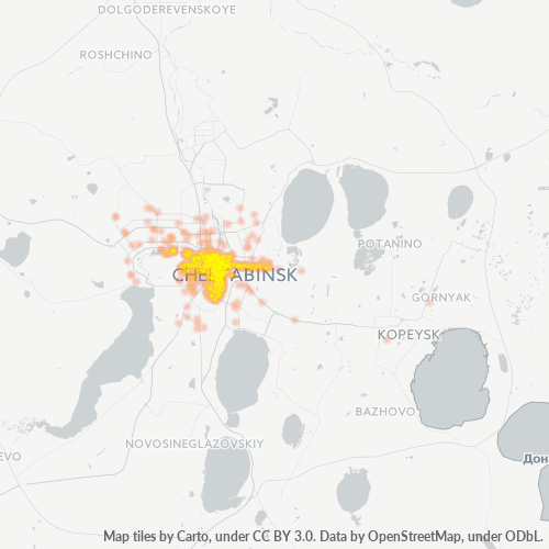 Dami ng Negosyo sa Postal Code 454091 - Chelyabinsk, Chelyabinsk Oblast