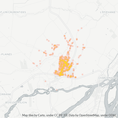 Bedrijfsconcentratie in Postcode J7K - Mascouche, Quebec (provincie)