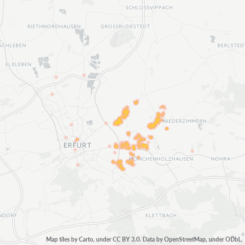 Concentrazione delle imprese in Codice Postale 99098 - Erfurt, Turingia