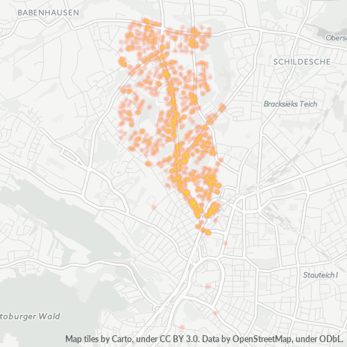 Konsentrasi Bisnis di Kode Pos 33613 - Bielefeld, Nordrhein-Westfalen