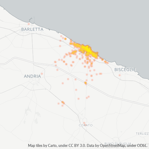 Dami ng Negosyo sa Postal Code 76125 - Trani, Apulia