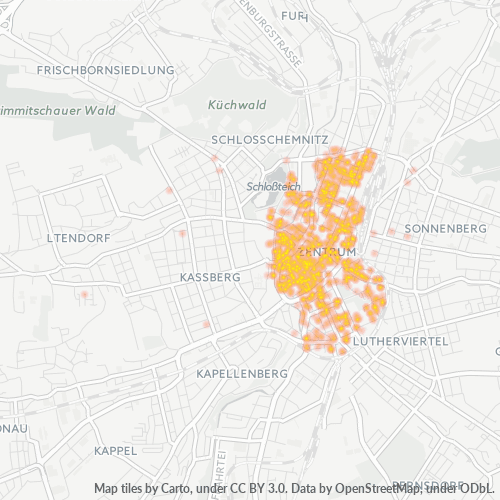 Business Concentration in Postal Code 09111 - Chemnitz, Saxony