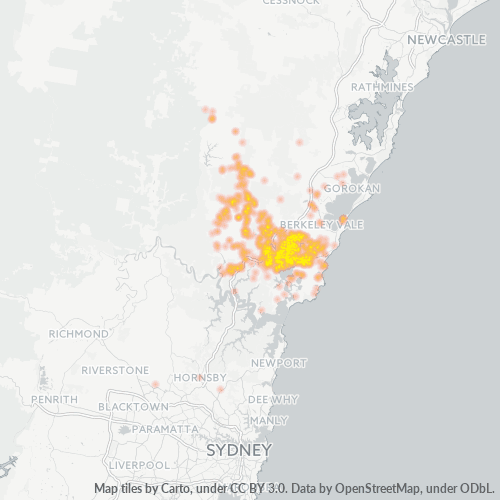 Dami ng Negosyo sa Postal Code 2250 - Kariong, New South Wales