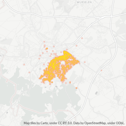Business Concentration in Postal Code 52066 - Aachen, North Rhine-Westphalia